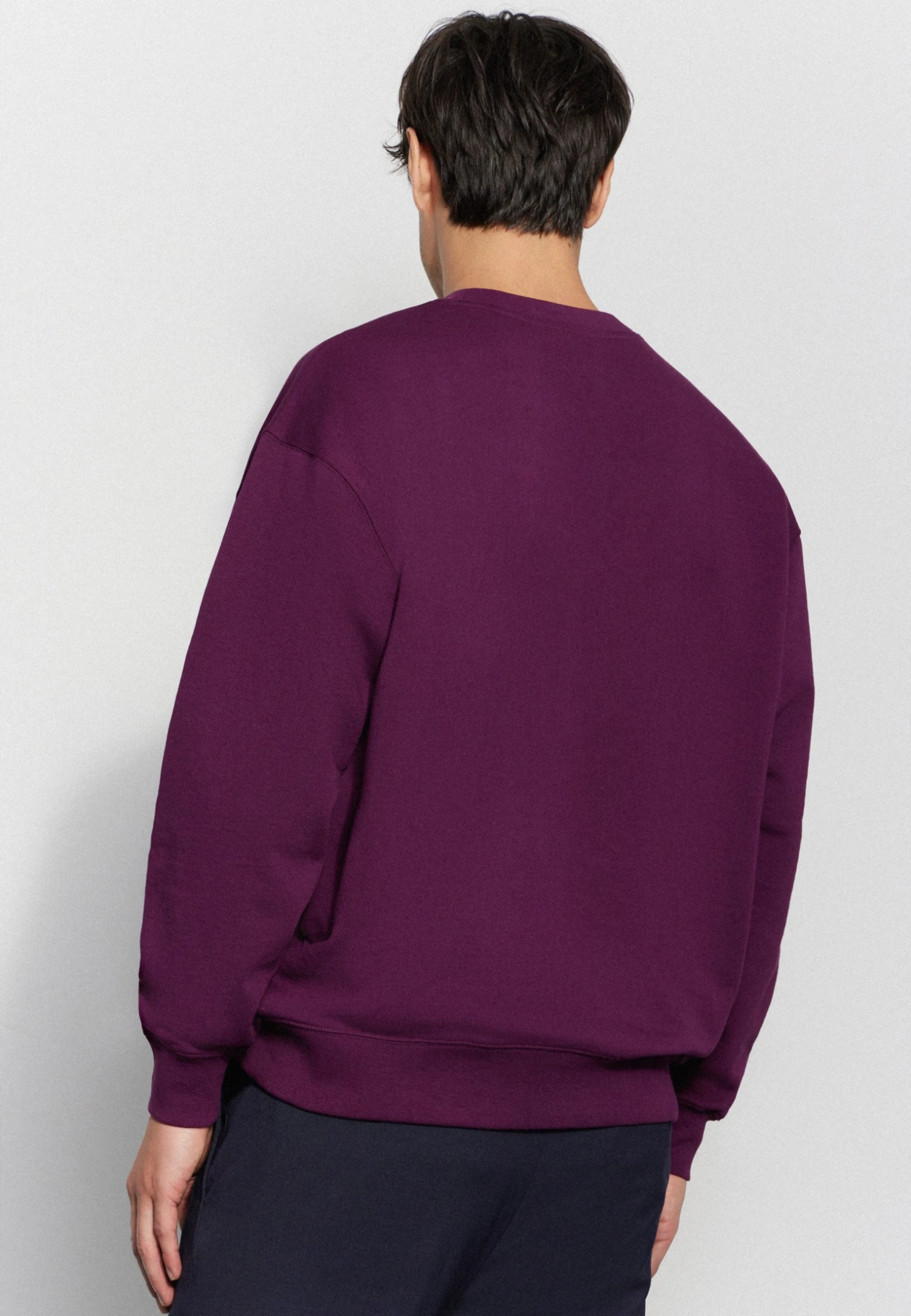 R-Neck - Sweater - Dunkellila 2 R-Neck - Sweater - Dunkellila - Afbeelding 2