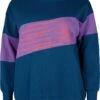 Mit Sportlichem Druck - Sweater - Blue Wing Teal Comb