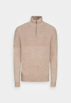 JACK&JONES Premium Jprblujerry Half Zip - Trui - Oatmeal Melange