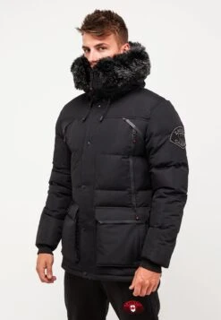 Orford Puffer Parka Jacket - Winterjas - Black