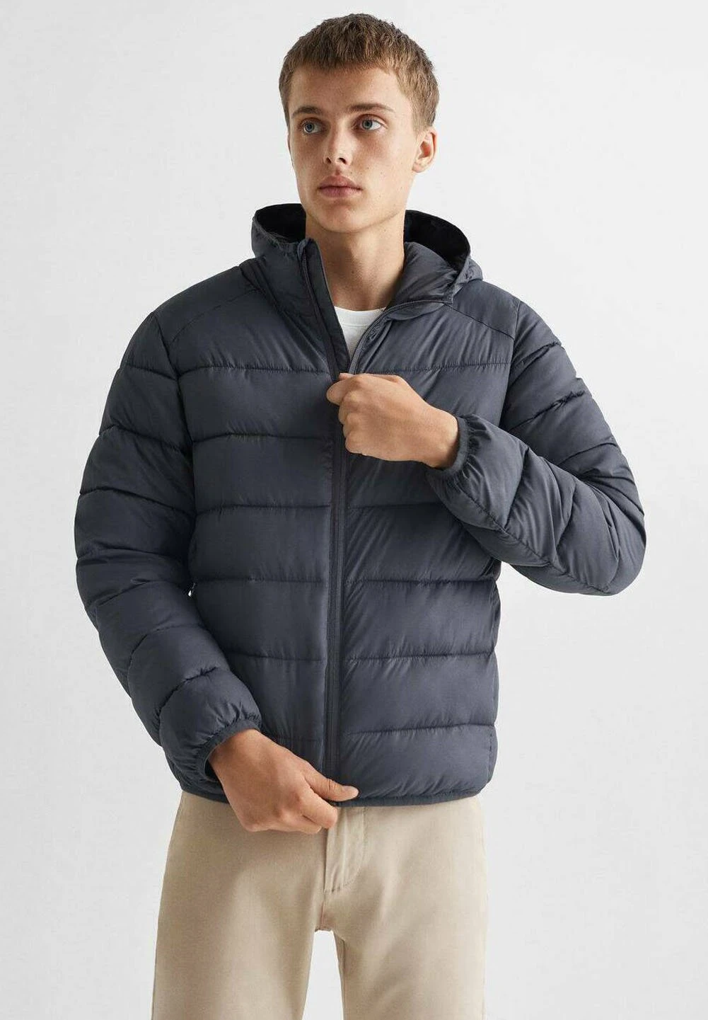 Mango Kids Hoodiew - Winterjas - Gris Anthracite 1 Mango Kids Hoodiew - Winterjas - Gris Anthracite