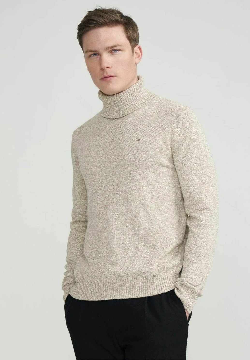 Holebrook Örjan Rollneck - Trui - Sand Mel 1 Holebrook Örjan Rollneck - Trui - Sand Mel