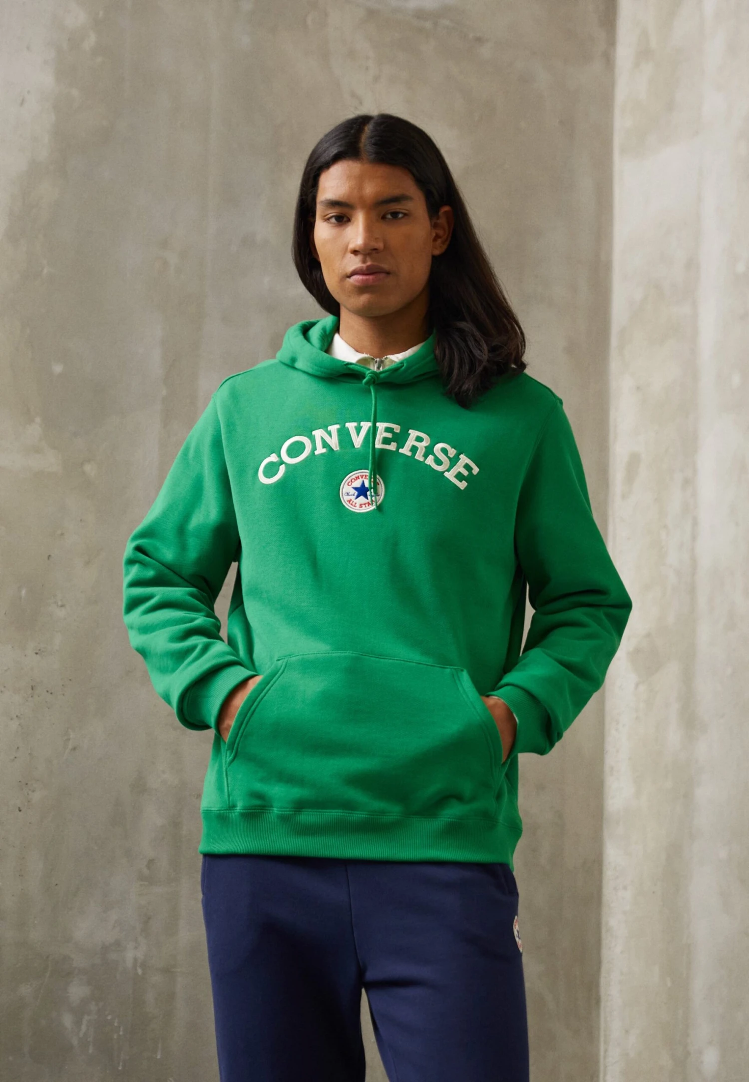 Converse Chuck Patch Hoodie - Sweater -Green 1 Converse Chuck Patch Hoodie - Sweater -Green