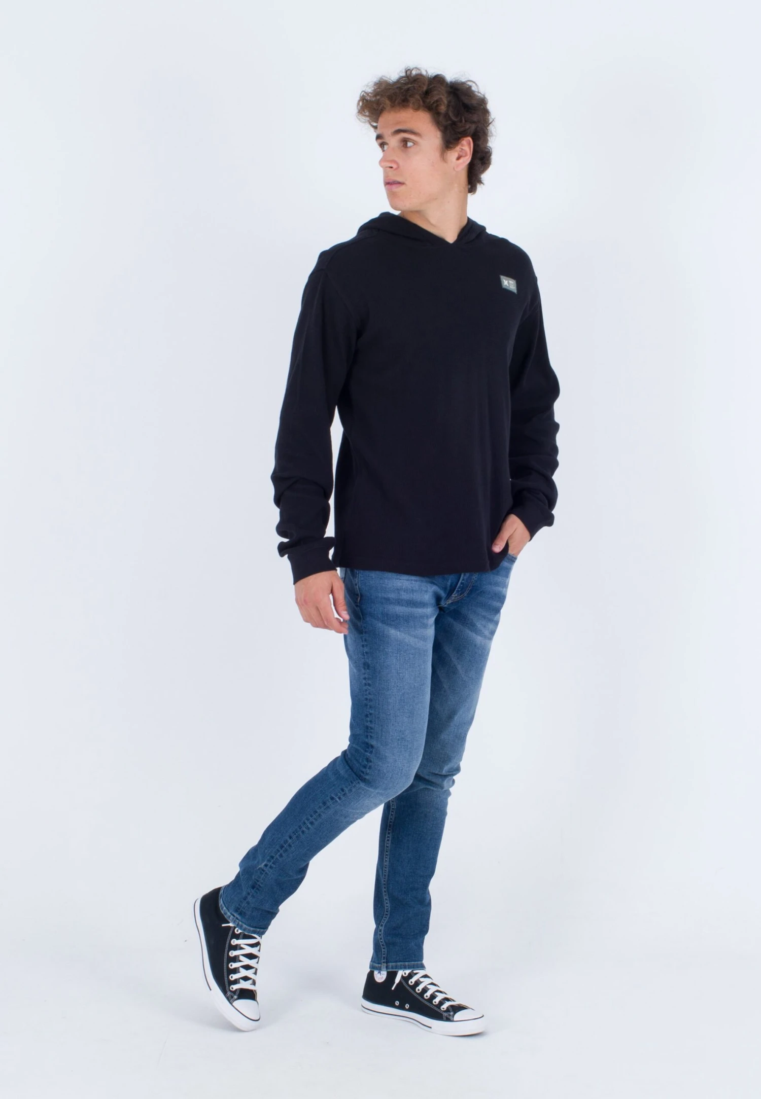 HURLEY Waffle - Hoodie - Black 2 HURLEY Waffle - Hoodie - Black - Afbeelding 2
