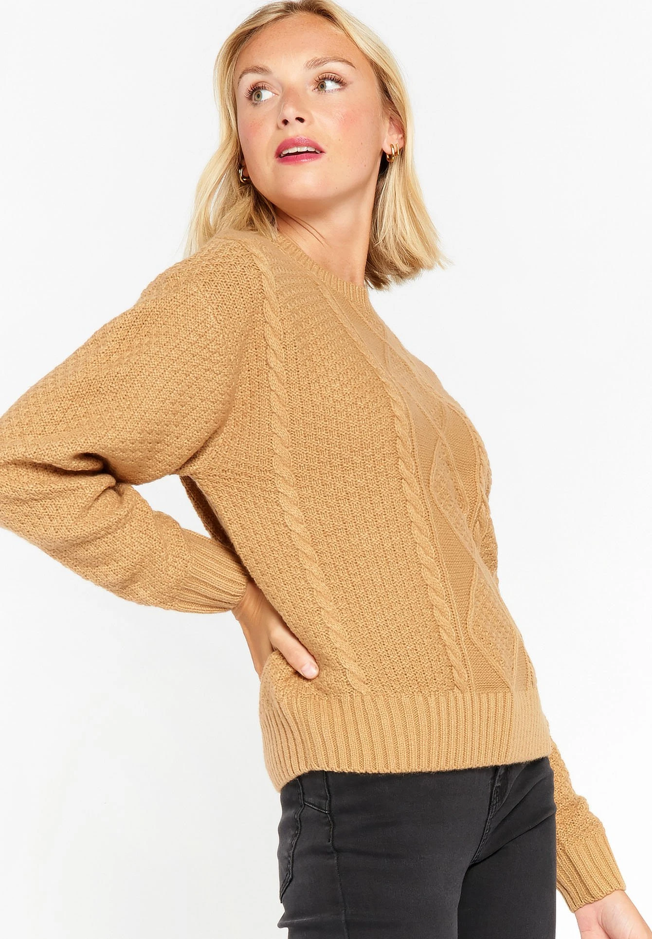 LOLALIZA Cable - Trui - Light Camel 5 LOLALIZA Cable - Trui - Light Camel - Afbeelding 5