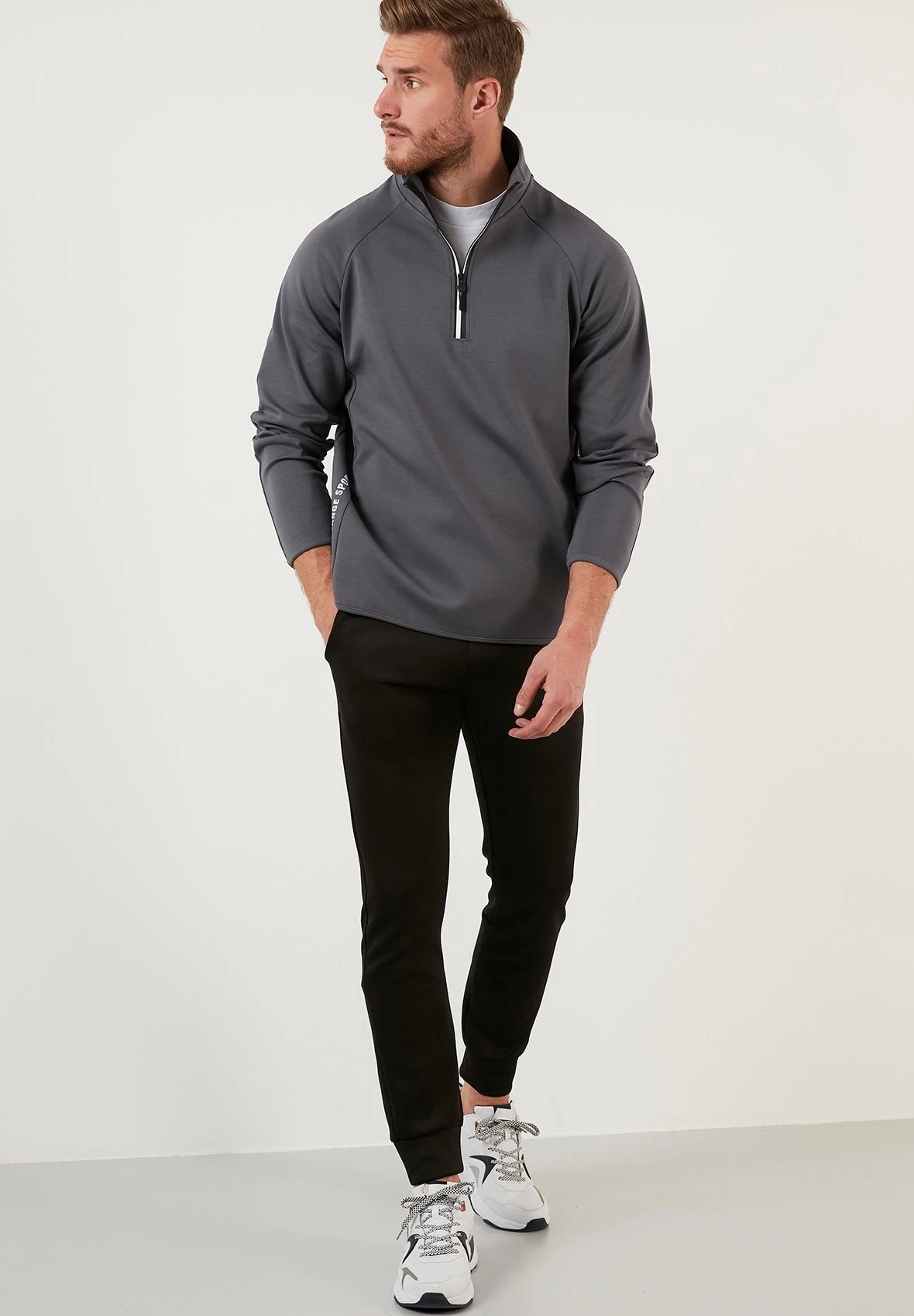 Regular Fit - Sweater - Light Grey 2 Regular Fit - Sweater - Light Grey - Afbeelding 2