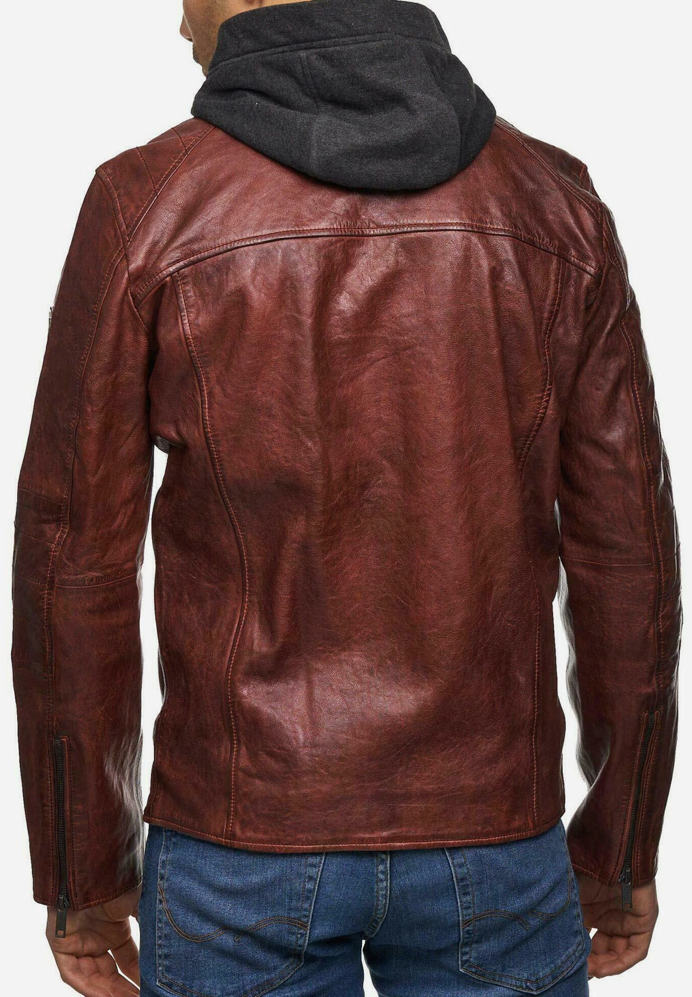 Leren Jas - Weinrot 2 Leren Jas - Weinrot - Afbeelding 2