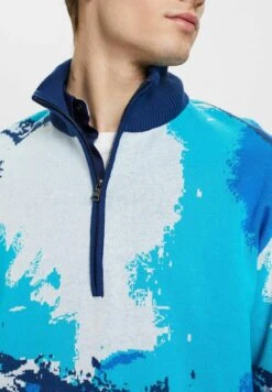 ESPRIT Mit Wellenmuster - Trui - Blue -Modex Winkel 9f61ee0e110c4213b0032351523fc605