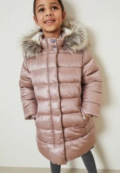 Next Shower Resistant Trim Padded Standard - Winterjas - Toffee Pink