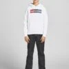 Jack & Jones Junior Jjecorp Logo- Hoodie - White