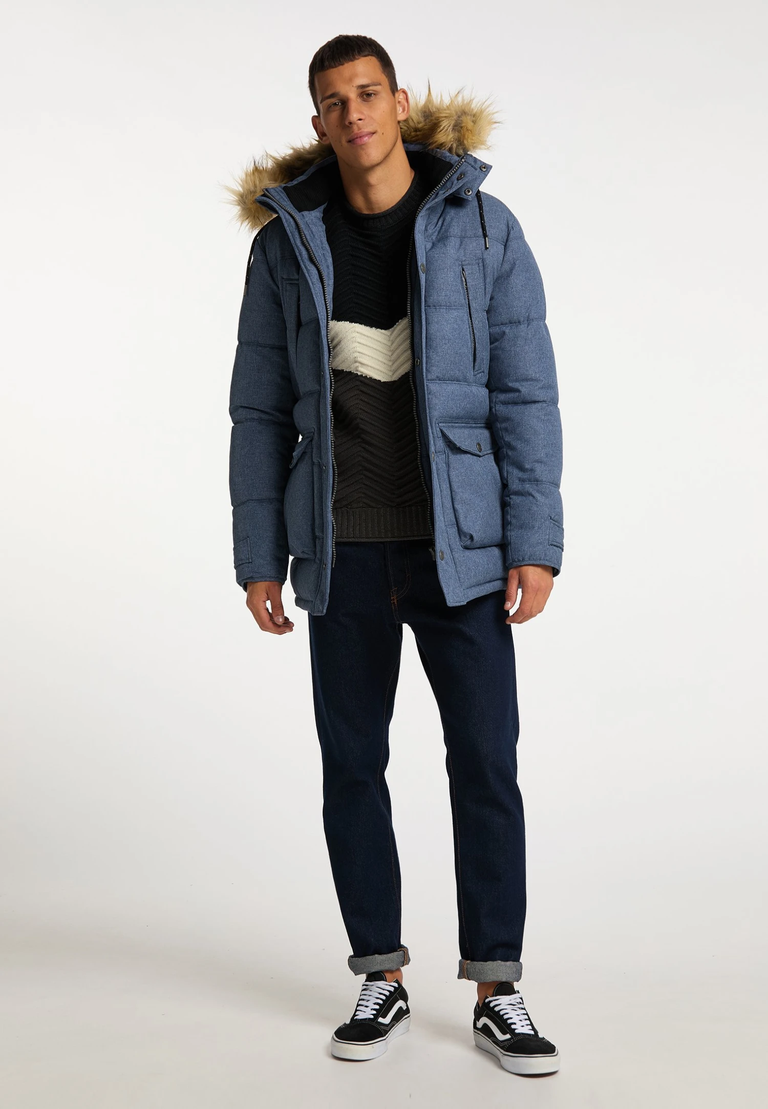 Winterjas - Marine 2 Winterjas - Marine - Afbeelding 2