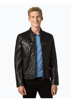 GIPSY Leren Jas - Schwarz