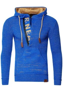 Hoodie - Sax / Camel