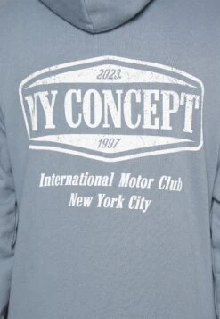 Vintage Zip Through Hood Unisex - Sweater Met Rits - Slate Blue -Modex Winkel a7aada87cf894a78a2a386d01782d0f6