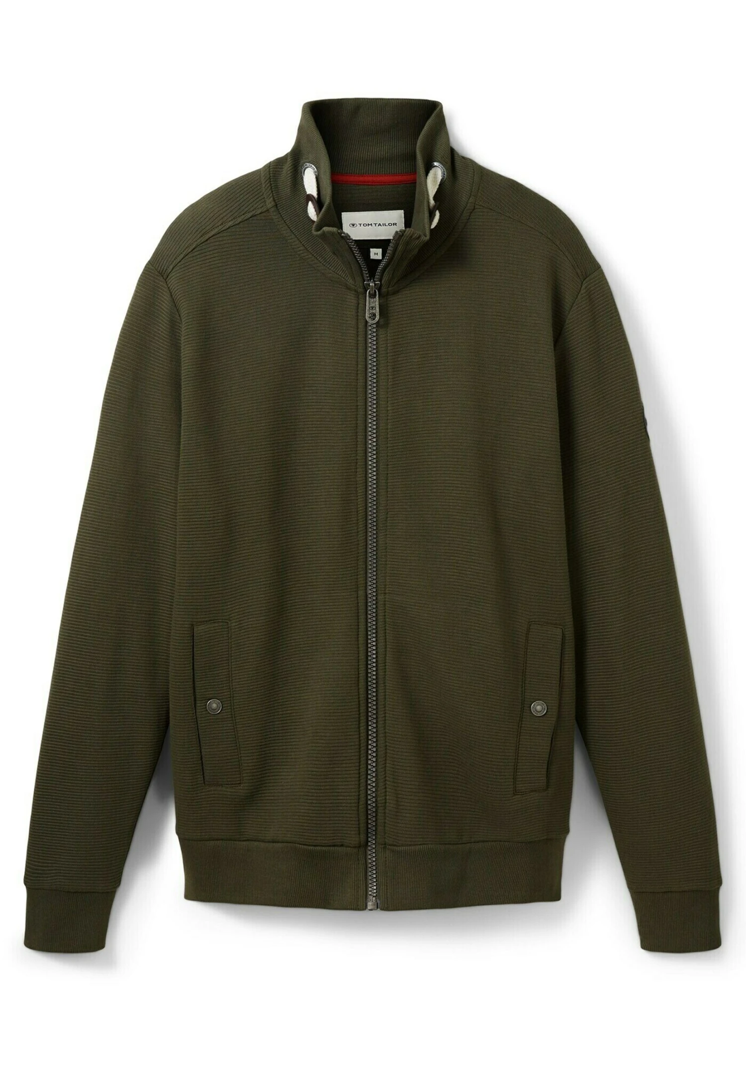 Tom Tailor Mit Struktur - Sweater Met Rits - Deep Forest Green 7 Tom Tailor Mit Struktur - Sweater Met Rits - Deep Forest Green - Afbeelding 7