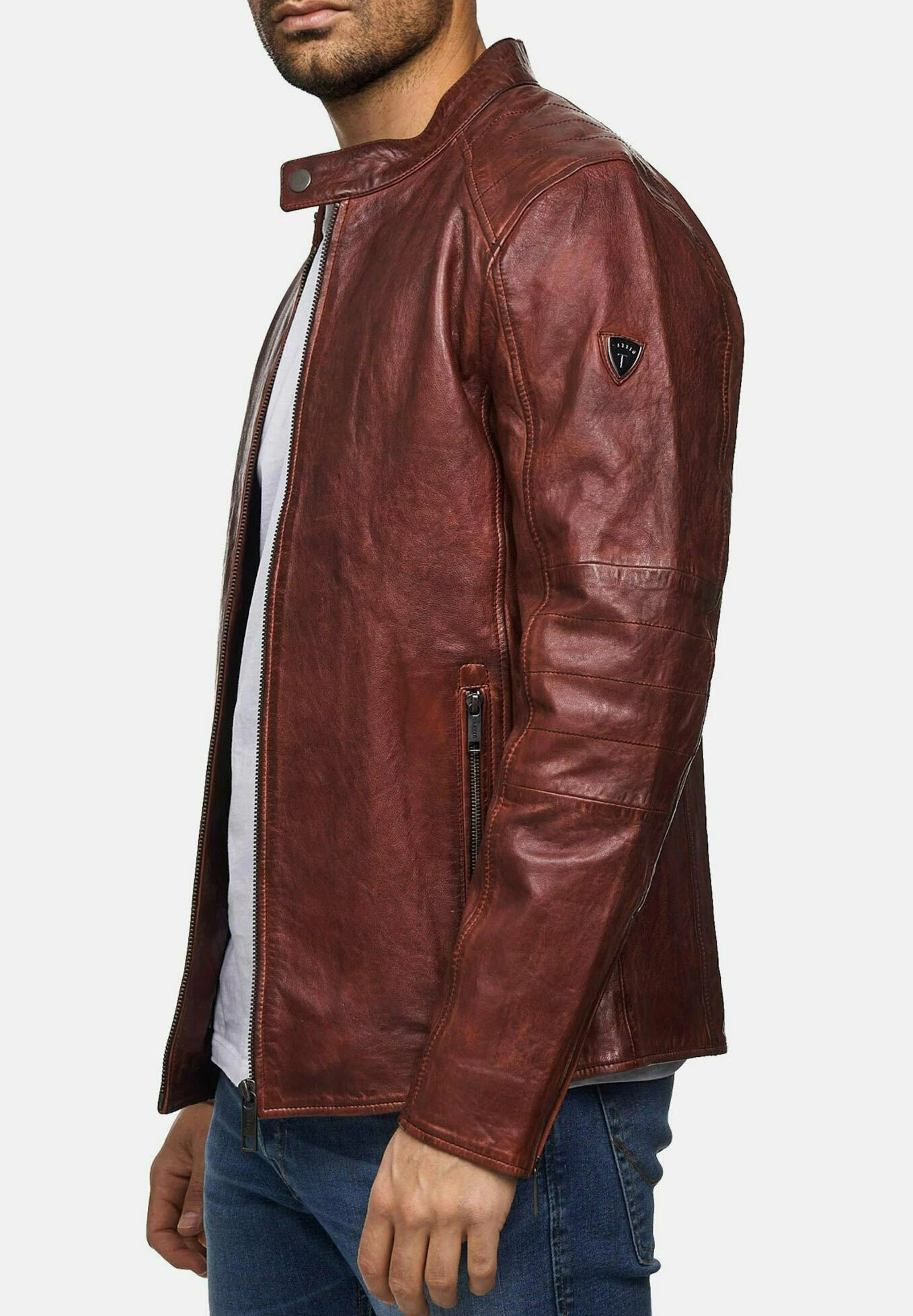 Leren Jas - Weinrot 3 Leren Jas - Weinrot - Afbeelding 3