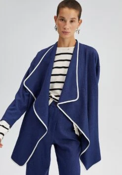 BlousilyWith Trim- Halflange Jas - Stone Blue Denim