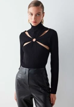 Ipekyol Cutout Turtleneck - Trui - Black