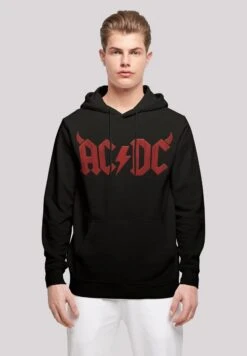 F4NT4STIC Acdc Rock Band Music Horns Logo - Hoodie - Black