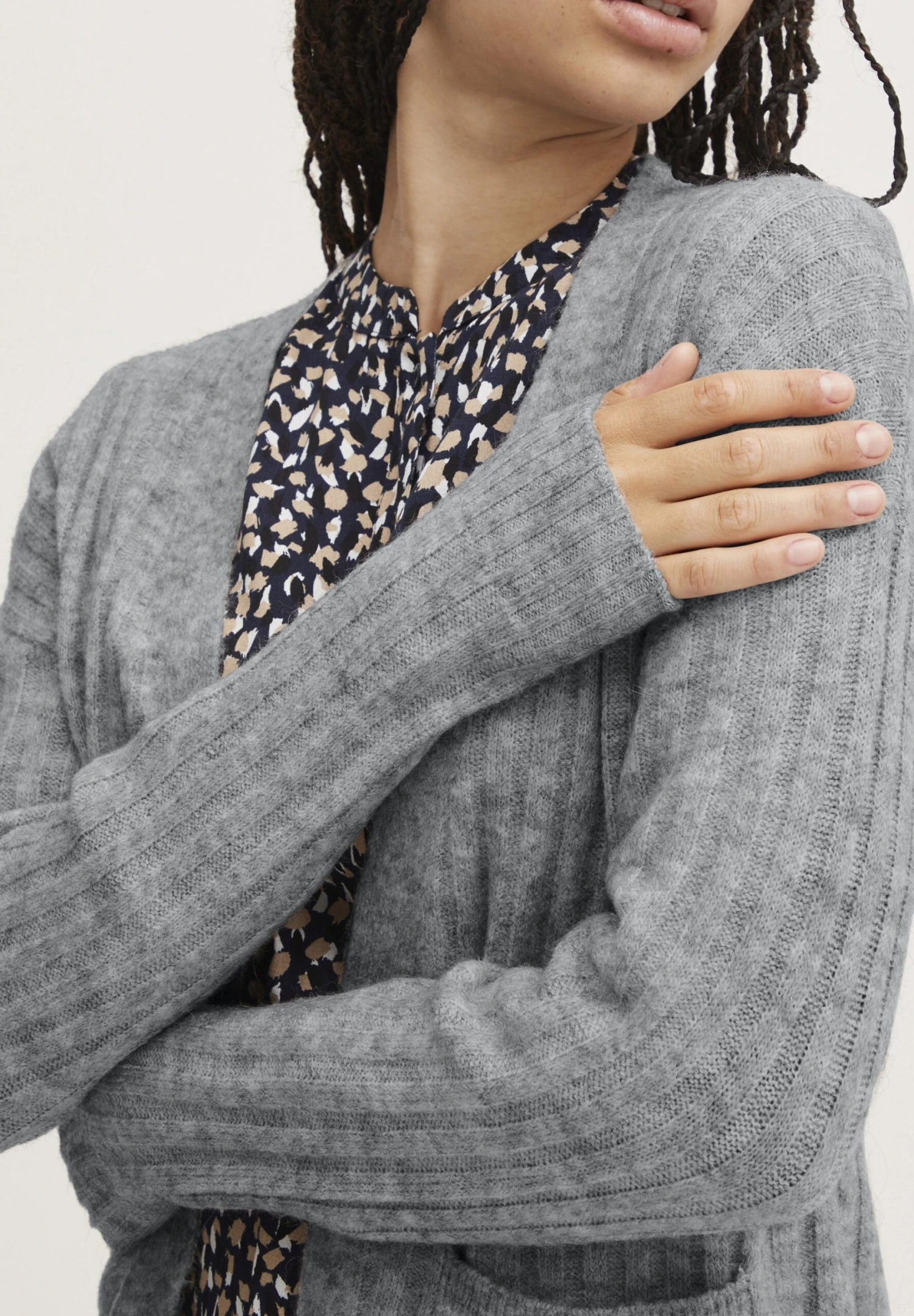 ICHI Ihkamara- Vest - Grey Melange 4 ICHI Ihkamara- Vest - Grey Melange - Afbeelding 4