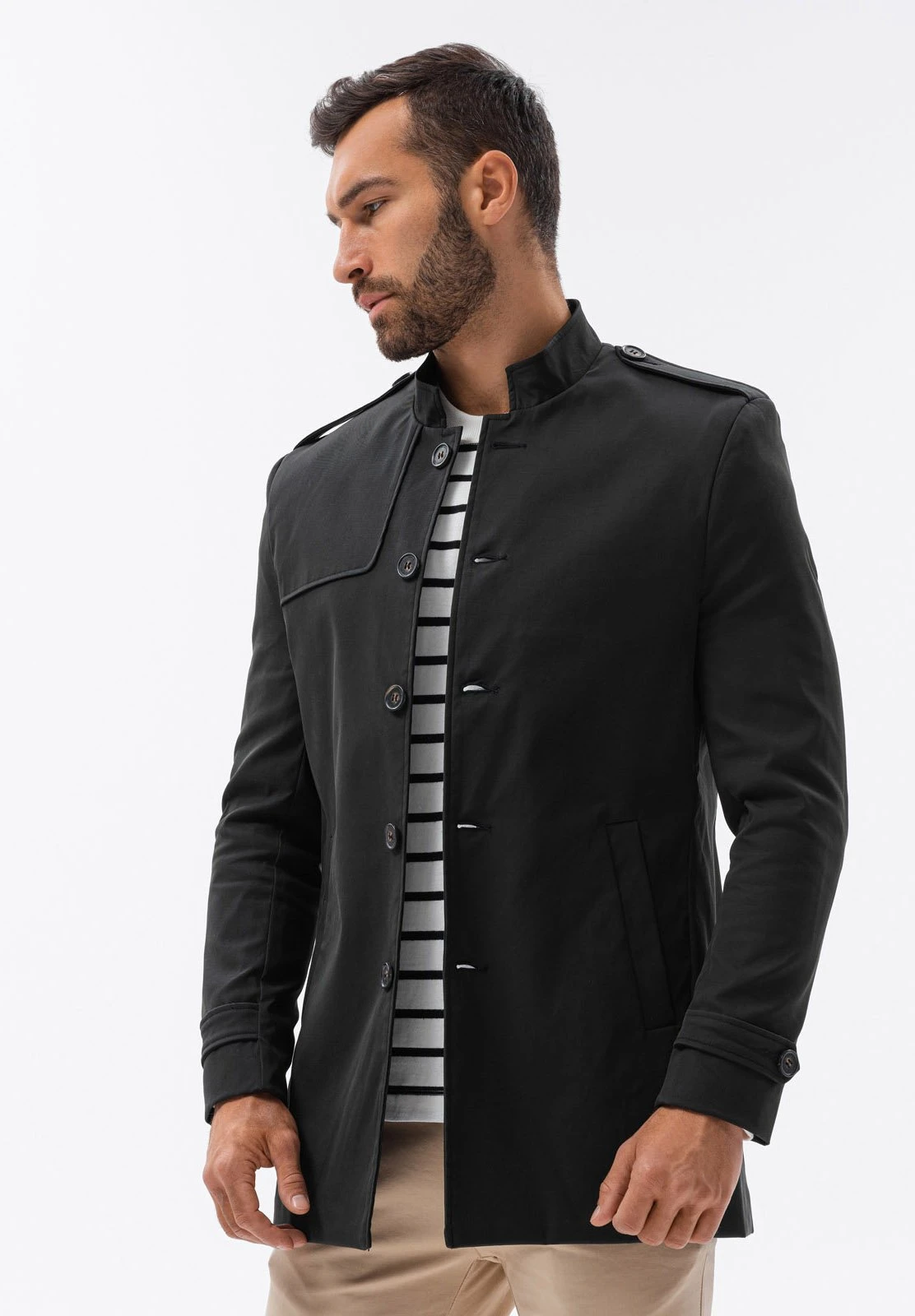 Halflange Jas - Black 5 Halflange Jas - Black - Afbeelding 5