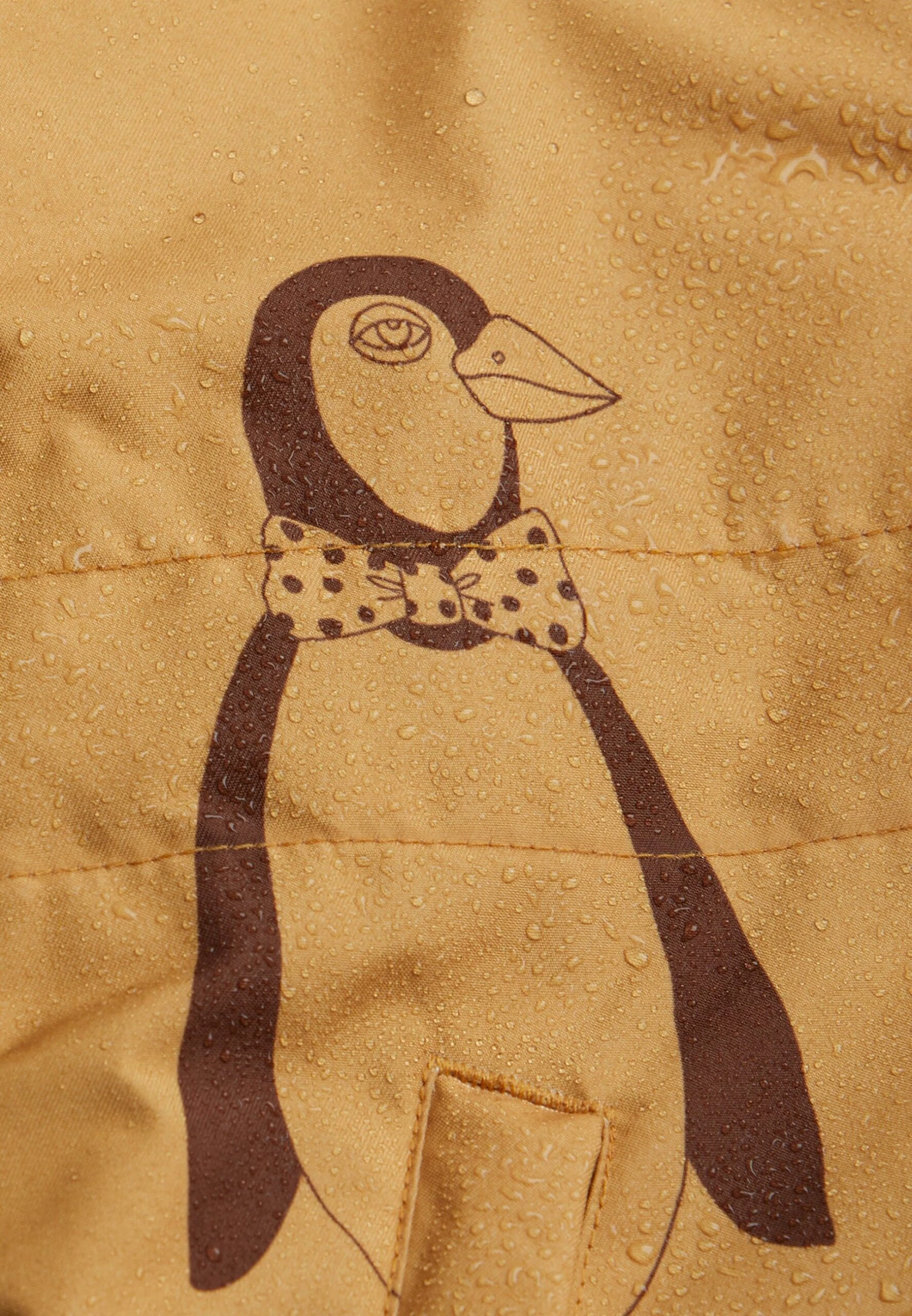 Mini Rodini Penguin Unisex - Winterjas - Beige 6 Mini Rodini Penguin Unisex - Winterjas - Beige - Afbeelding 6