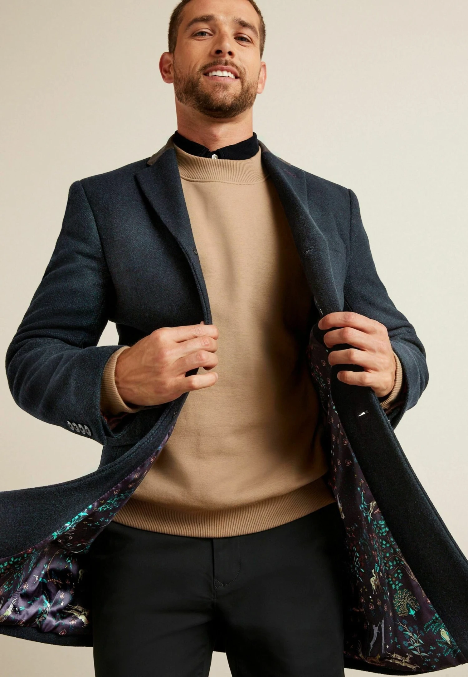 Next Trimmed Epsom- Halflange Jas - Navy Blue 4 Next Trimmed Epsom- Halflange Jas - Navy Blue - Afbeelding 4