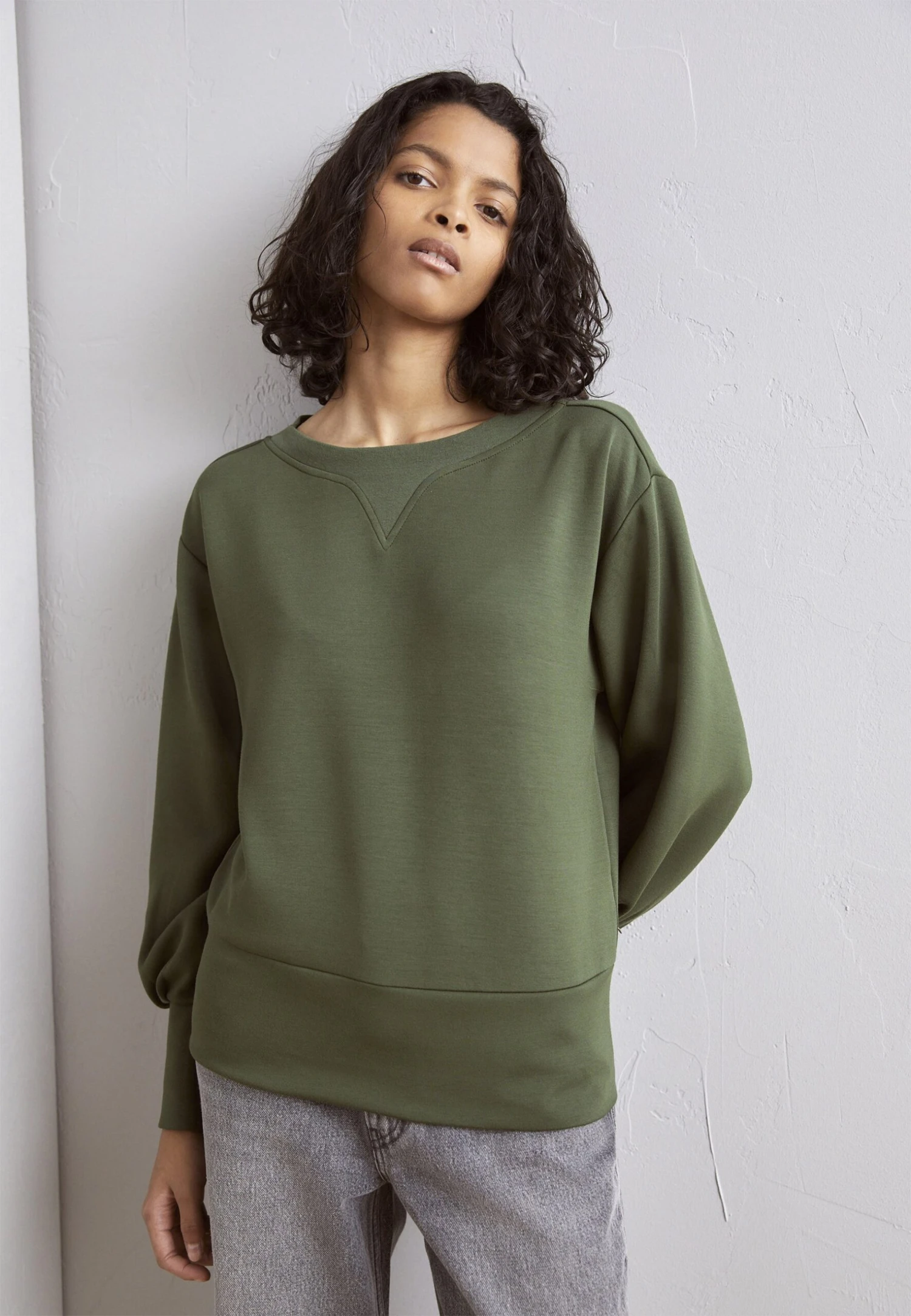 Scotch & Soda Boatneck - Sweater - Field Green 1 Scotch & Soda Boatneck - Sweater - Field Green