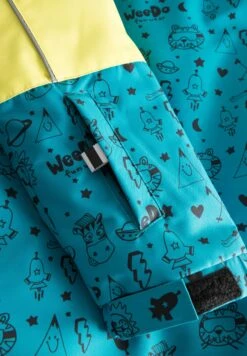 Cosmo Universe - Winterjas - Petrol Schwarz Print -Modex Winkel b80bcff57b4743fc8c9349c6fdb685b3