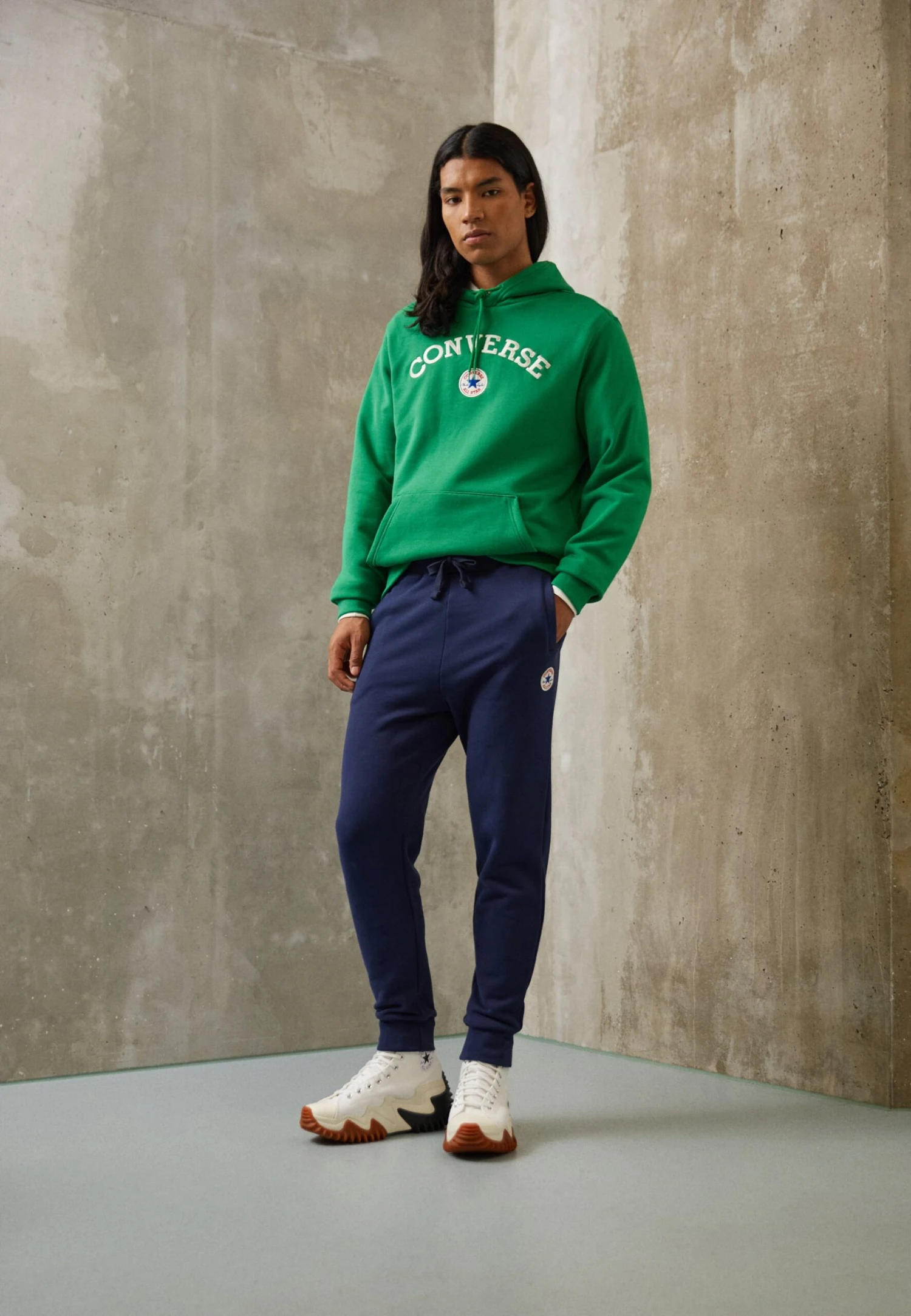 Converse Chuck Patch Hoodie - Sweater -Green 2 Converse Chuck Patch Hoodie - Sweater -Green - Afbeelding 2