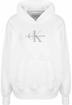 Calvin Klein Jeans Oversized Monogramm - Hoodie - Bright White