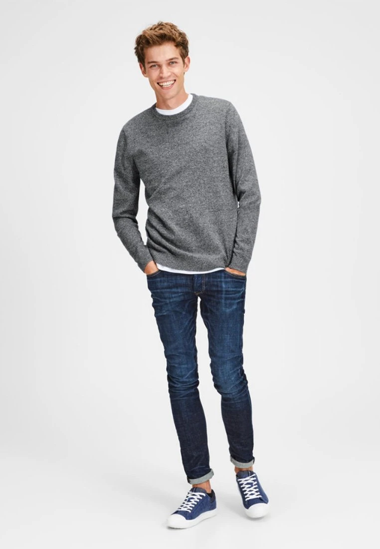 Jack & Jones Ebasic Crew Neck Noos - Trui - Blue/Grey 2 Jack & Jones Ebasic Crew Neck Noos - Trui - Blue/Grey - Afbeelding 2