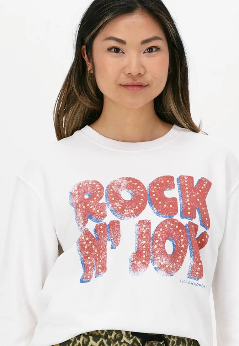 LEON & HARPER Sortie Jc55 Neon - Sweater - Wit 3 LEON & HARPER Sortie Jc55 Neon - Sweater - Wit - Afbeelding 3