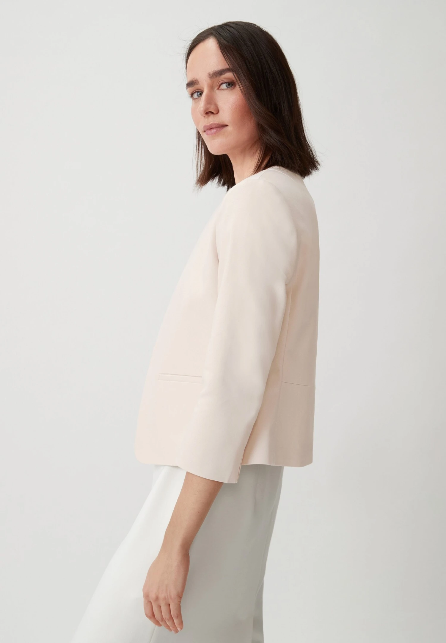 Comma À Manches 3/4 - Blazer - Helles Beige 4 Comma À Manches 3/4 - Blazer - Helles Beige - Afbeelding 4