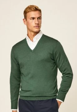 Hackett London Gmd V Nck - Trui - Grn Topiary