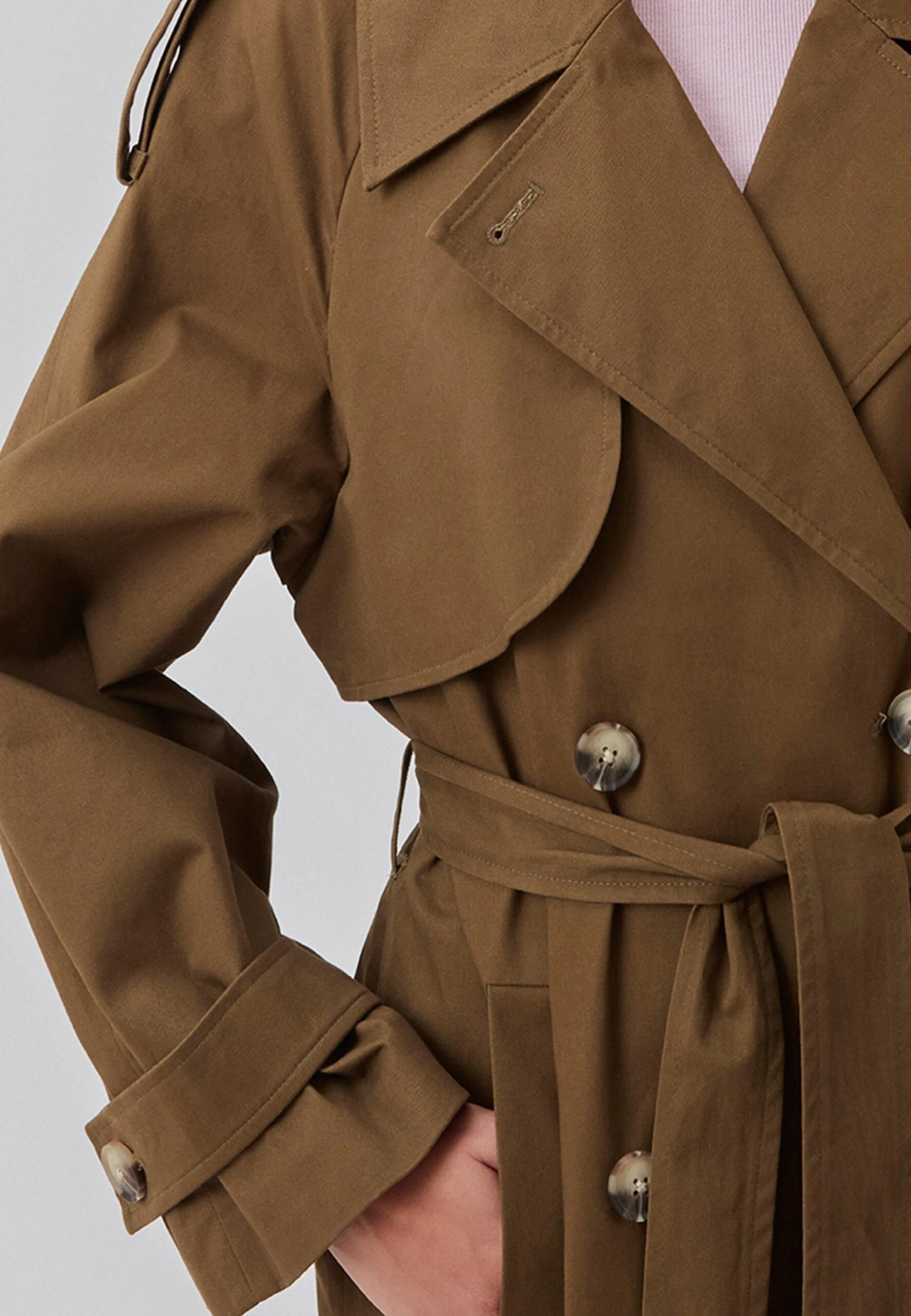 Modström Broda Solid Coat - Trenchcoat - Dark Forest 6 Modström Broda Solid Coat - Trenchcoat - Dark Forest - Afbeelding 6