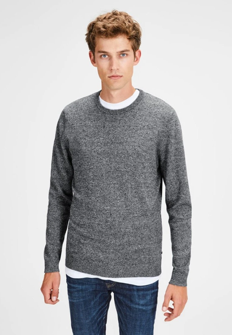 Jack & Jones Ebasic Crew Neck Noos - Trui - Blue/Grey 1 Jack & Jones Ebasic Crew Neck Noos - Trui - Blue/Grey