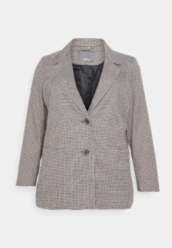 ONLY CARMAKOMA Carnewdita Blazer - Halflange Jas - Pumice Stone/Black/Spiced Apple/Super Sonic -Modex Winkel c18d12b26bdb4518994f8db1228b7248