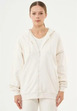 Jale Oversize Full- Sweater Met Rits - Off White