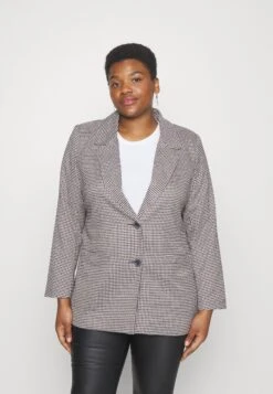 ONLY CARMAKOMA Carnewdita Blazer - Halflange Jas - Pumice Stone/Black/Spiced Apple/Super Sonic