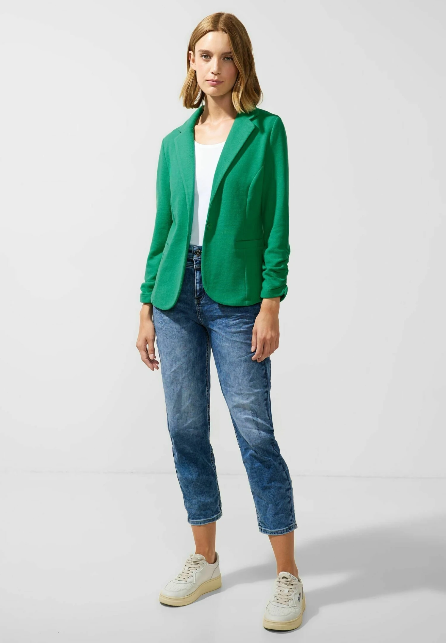 STREET ONE Mit Raffungen - Blazer - Grün 2 STREET ONE Mit Raffungen - Blazer - Grün - Afbeelding 2