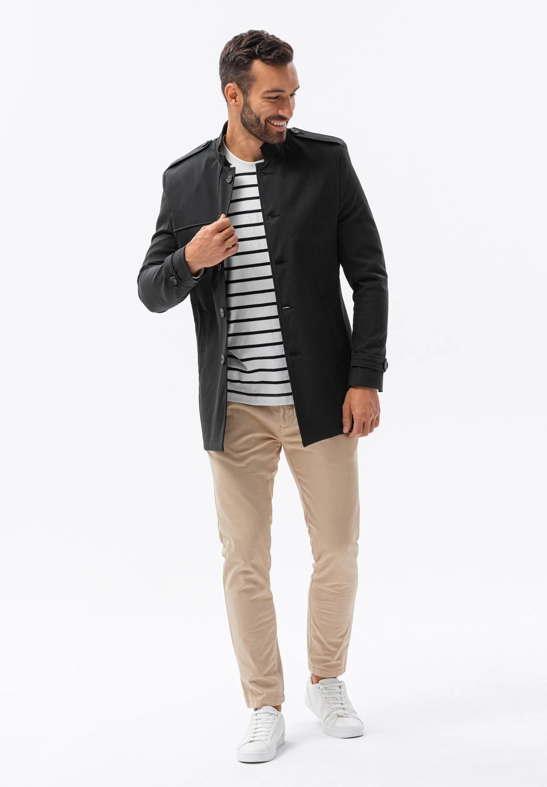 Halflange Jas - Black 2 Halflange Jas - Black - Afbeelding 2