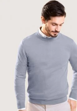 Sorrentino R Neck - Trui - Grey Blue