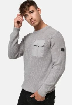 Indicode Jeans Trui - Lt Grey Mix