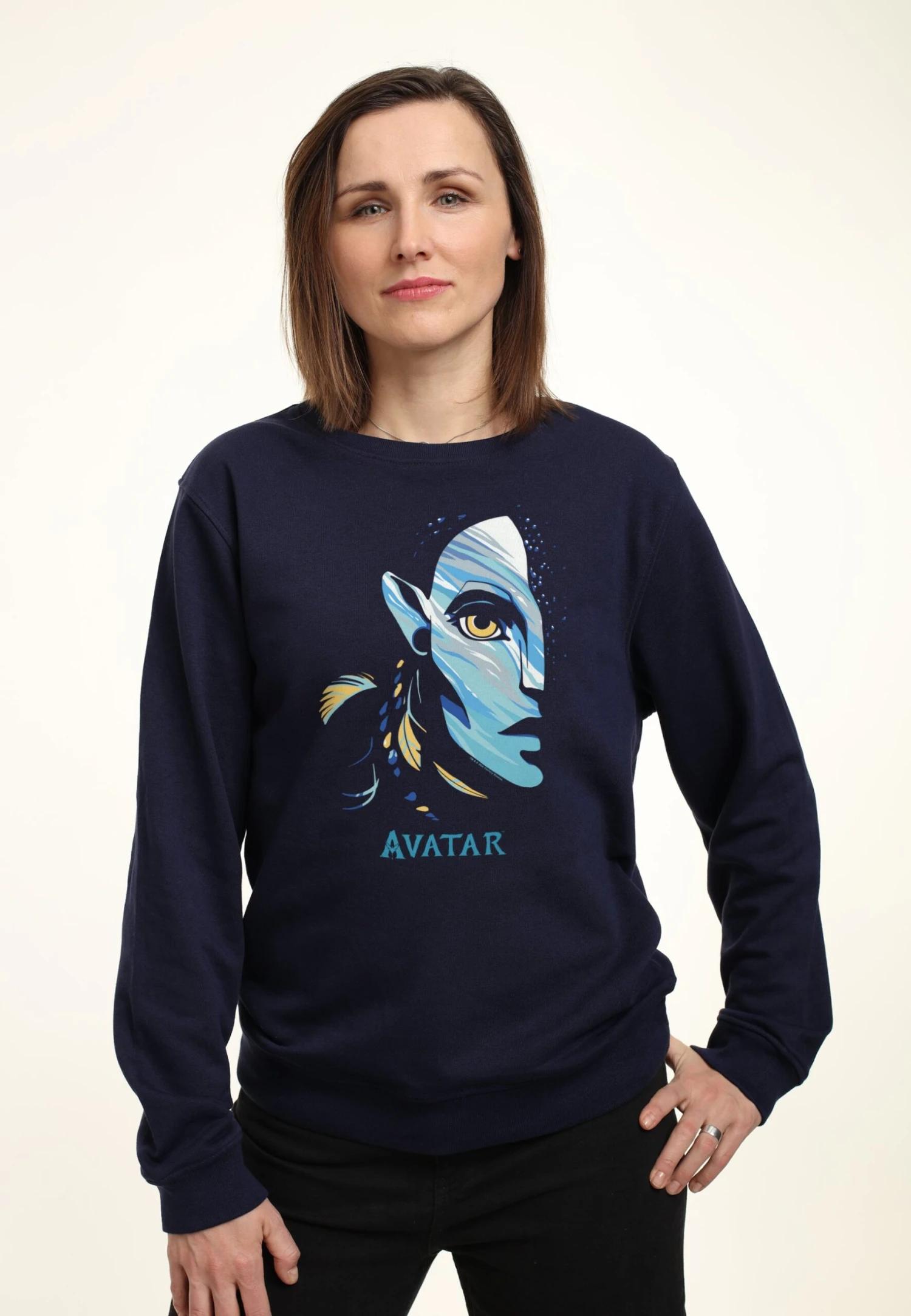 Henry Tiger Avatar 2 Half Face - Sweater - Navy Blue 1 Henry Tiger Avatar 2 Half Face - Sweater - Navy Blue