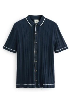 Next Geo Button-Through Standard - Vest - Navy Texture -Modex Winkel c80648d977ab48d5a900aa21766c5de4