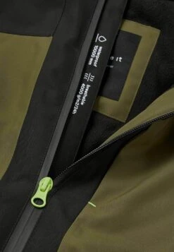 NAME IT Colorblock - Outdoorjas - Olive Night -Modex Winkel cb264b513d4348f19781b07383cfa8c9