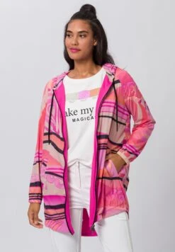 Lang Vibes - Halflange Jas - Pink/Sunset/Schwarz