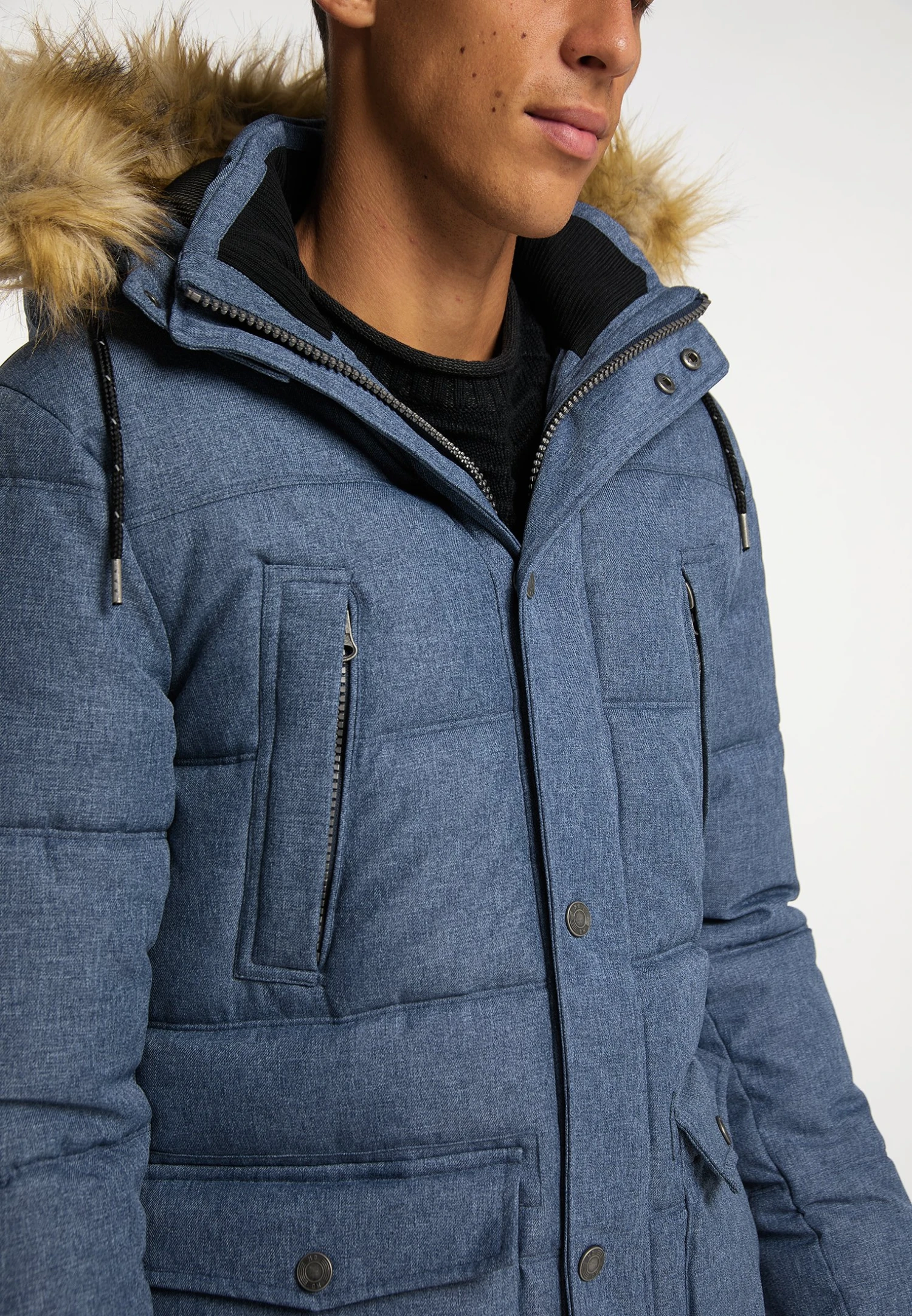 Winterjas - Marine 4 Winterjas - Marine - Afbeelding 4