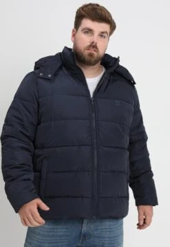 URBAN CLASSICS Hooded Puffer Jacket - Winterjas - Navy